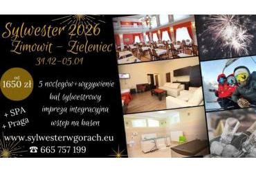 Sylwester obok Zieleńca - Zimowit - impreza sylwestrowa, pakiet SPA, atrakcje